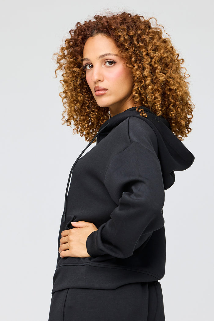 Luxe Scuba Zip Hoodie