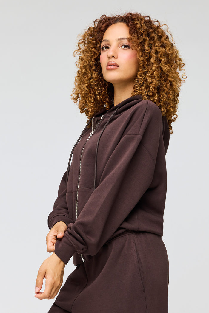 Luxe Scuba Zip Hoodie