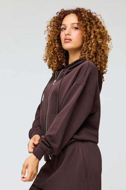 Luxe Scuba Zip Hoodie