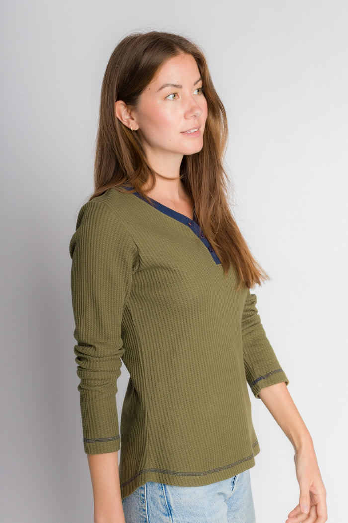 Macy | Women's Long Sleeve Thermal Henley