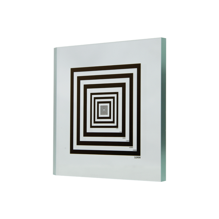 Manufacturing Precision ±1μm Glass Concentric Square Ring Calibration Target (3x3″) CT20040102