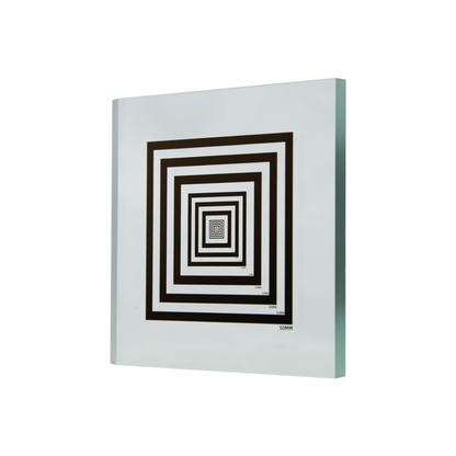 Manufacturing Precision ±1μm Glass Concentric Square Ring Calibration Target (3x3″) CT20040102