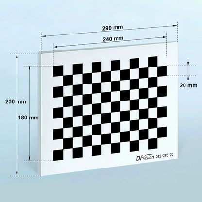 Manufacturing Precision ±5μm White Glass Checkerboard Calibration Target (290x230mm 12x9) CT20020101