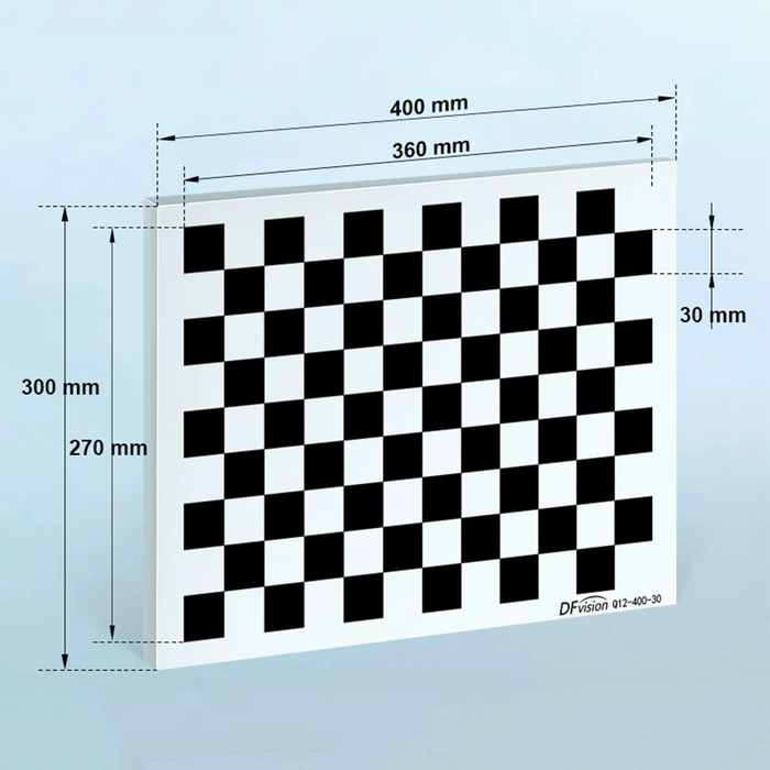 Manufacturing Precision ±5μm White Glass Checkerboard Calibration Target (400x300mm 12x9) CT20020102
