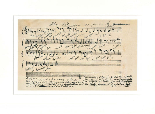 Manuscript of The National Anthem, 1856 - Mounted Print