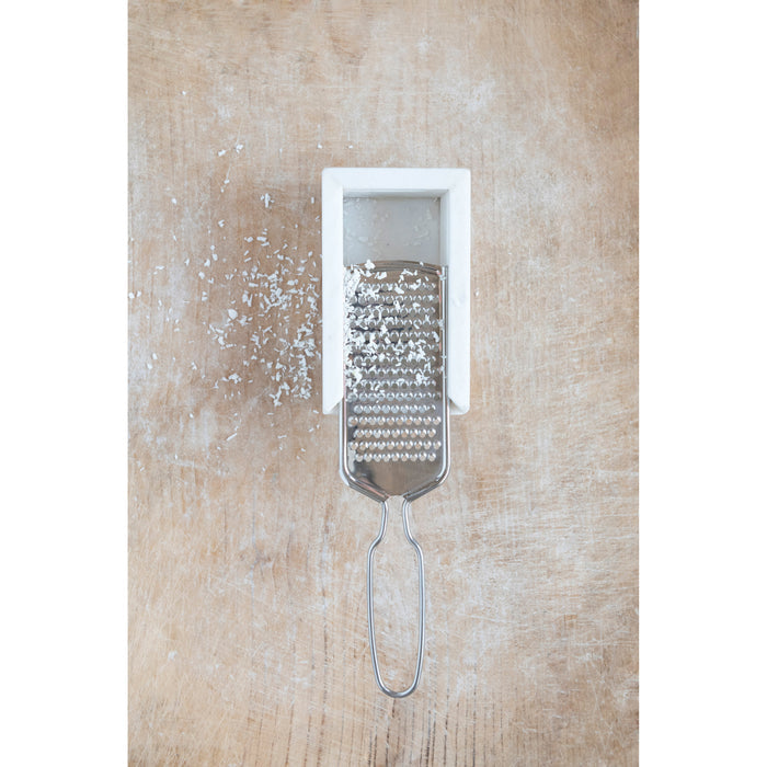Marble and Stainless Steel Cheese Grater
