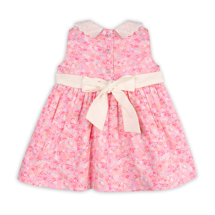 Mavis Floral Back Tie Baby Dress + Bloomer (Organic Cotton)