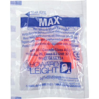 individually wrapped Honeywell max 1 soft foam earplug for noise