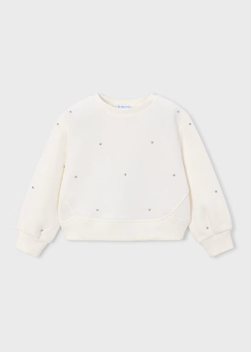 Mayoral Pullover w/ Rhinestone Detail-Natural