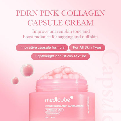 MEDICUBE PDRN Pink Collagen Capsule Cream 55g | VGLE Beauty Canada
