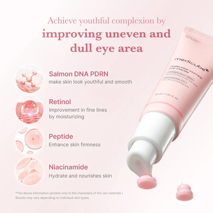 Medicube PDRN Pink Peptide eye cream - 30ml - K-Beauty Studio Belgium Antwerp