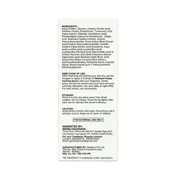 Medispot Advanced Brightening And Depigmenting Face Serum