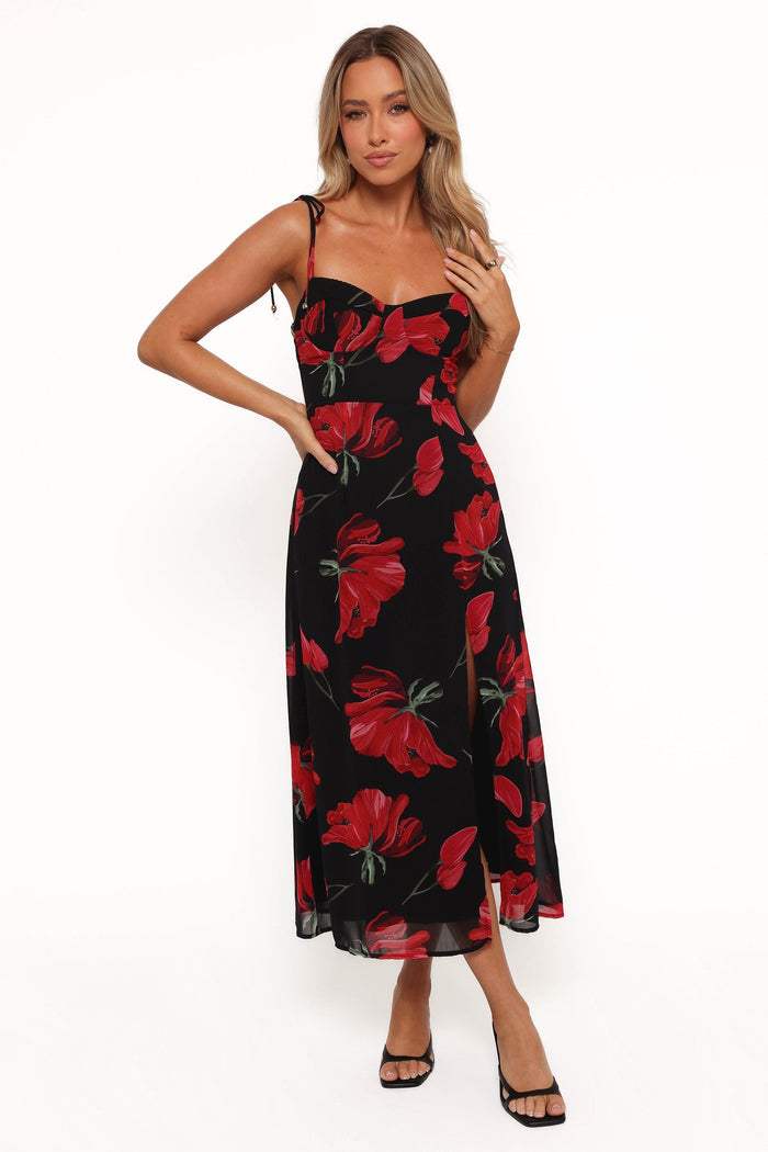 Petal and Pup USA DRESSES Meg Dress - Black Floral