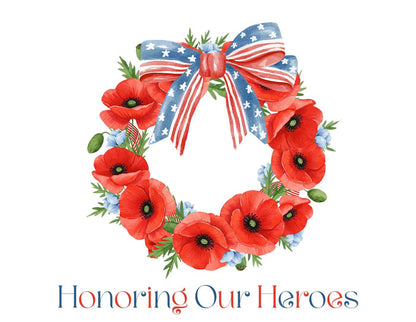 Memorial Day 'Honoring Our Heroes' Wreath - Women's Tee - Whippie's