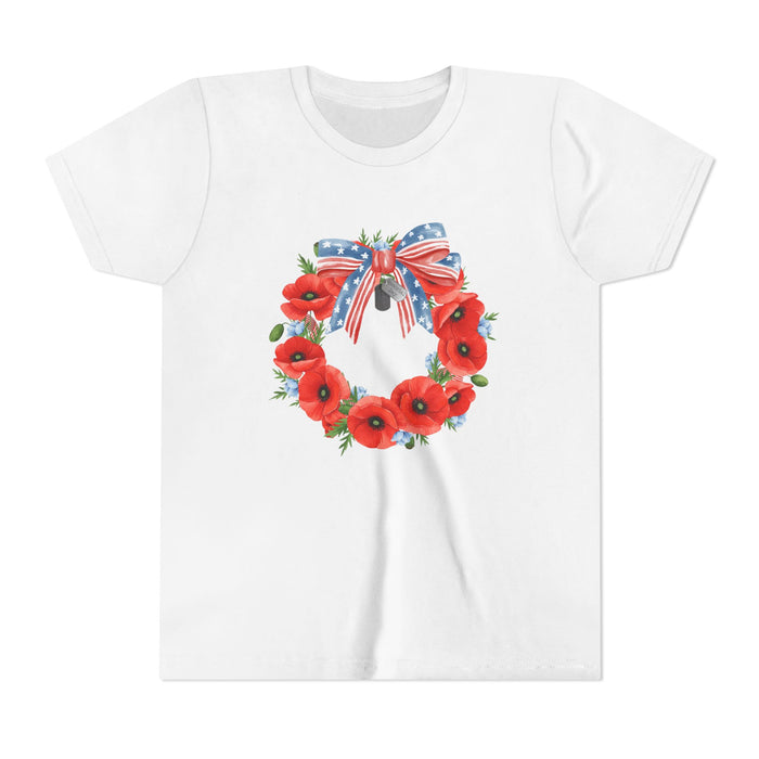 Memorial Day 'Never Forget' Wreath - Youth T-shirt