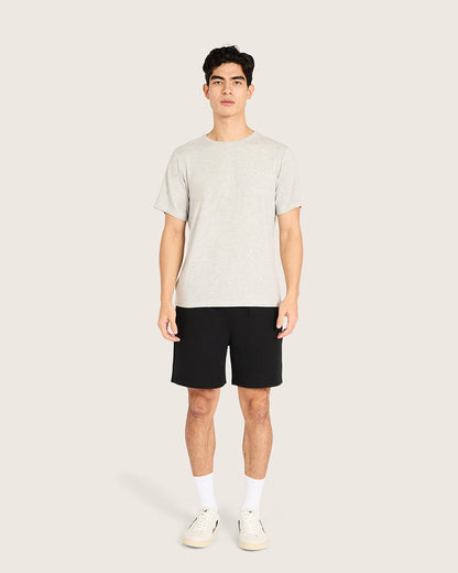 Men's Base Layer Crew Neck T-Shirt - Light Grey Marl