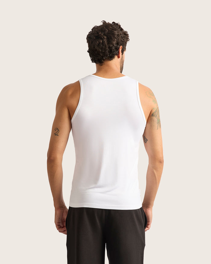 Men's Base Layer Tank Top - White