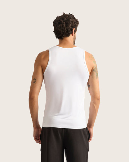Men's Base Layer Tank Top - White