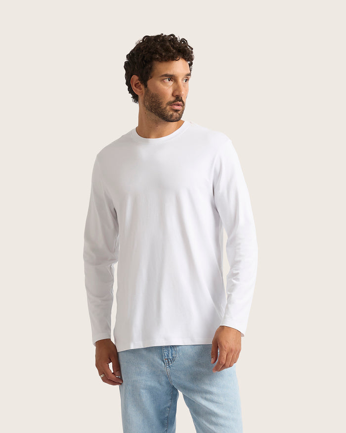 Men's Classic Long Sleeve T-Shirt - White
