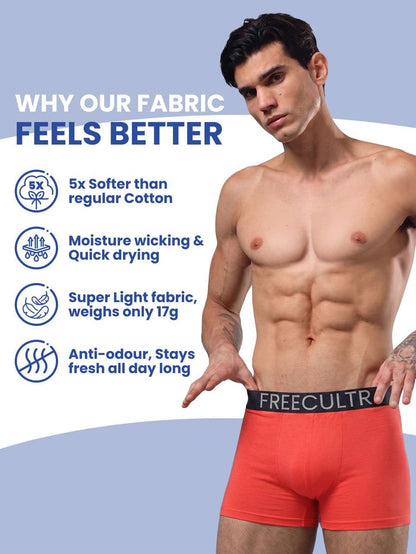 Men's Cotton Stretch Trunks – Pack of 3