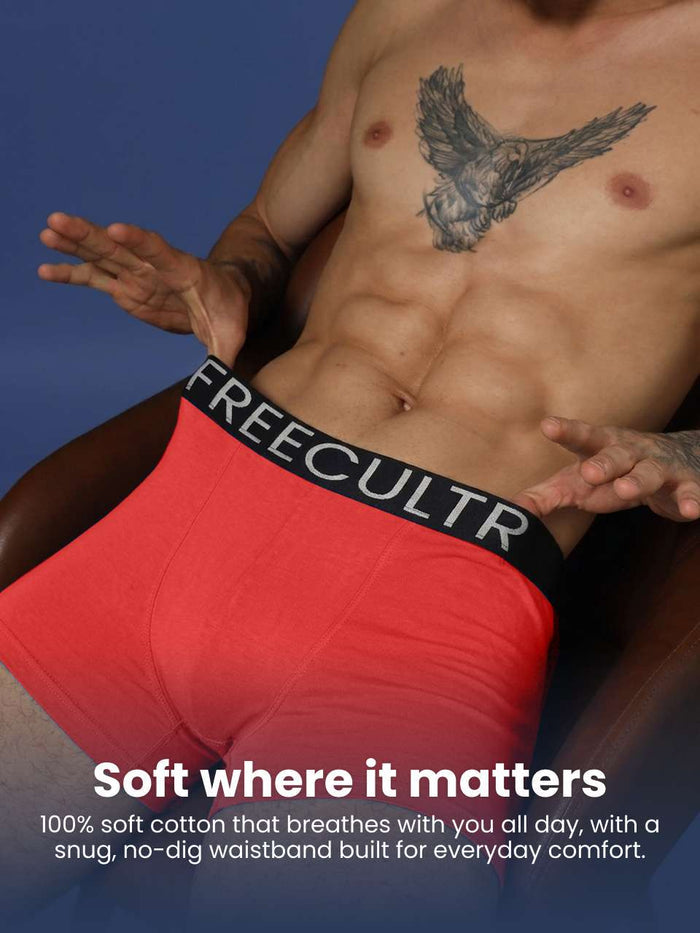 Men's Cotton Stretch Trunks – Pack of 3