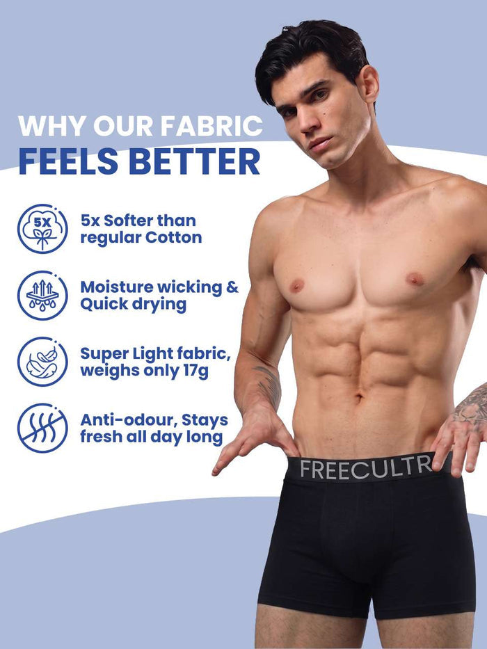 Men's Cotton Stretch Trunks – Pack of 3