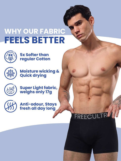 Men's Cotton Stretch Trunks – Pack of 3