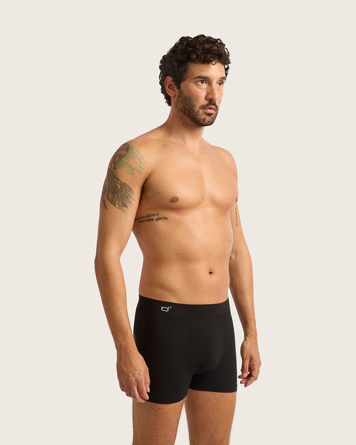Men's Seamfree Boxer Briefs - Black