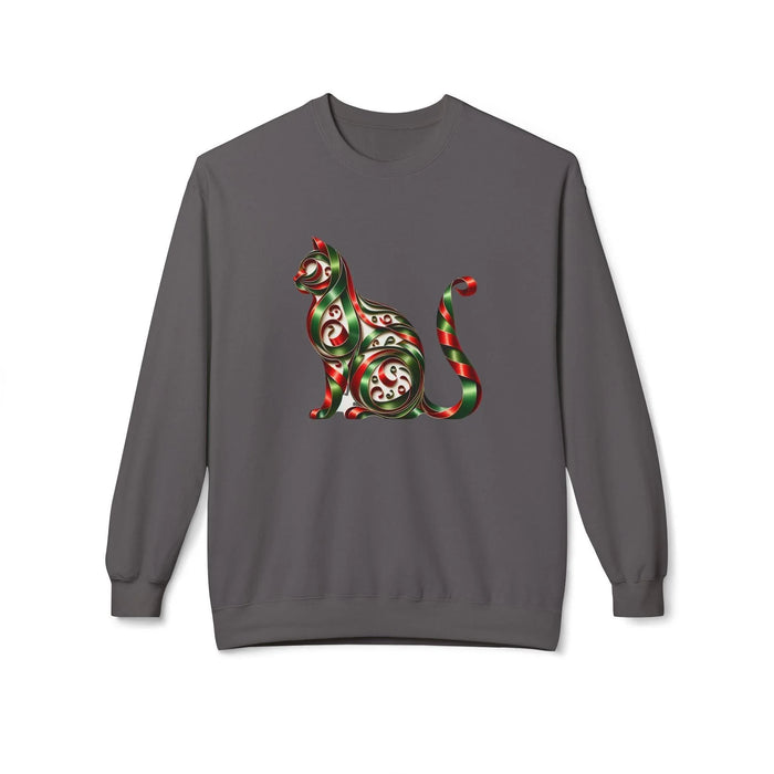 🐱 Merry Meowmas! 🎄 Unisex Fleece Sweatshirt 🎁 - Whippie's