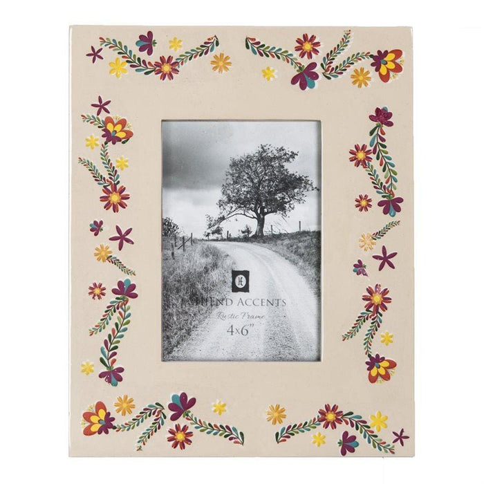Mexican Floral Ceramic Picture Frame Picture Frame