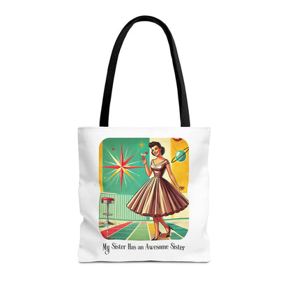 Mid-Century Awesome Sister Tote Bag | Sister Gift