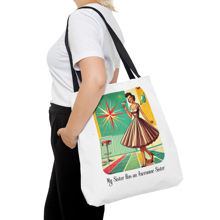 Mid-Century Awesome Sister Tote Bag | Sister Gift