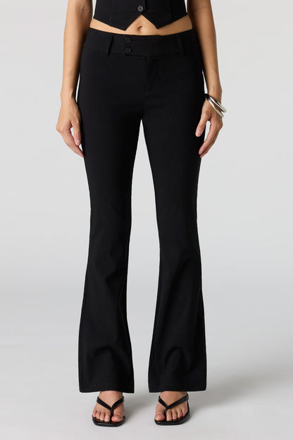 Mid Rise Flare Dress Pant