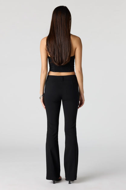 Mid Rise Flare Dress Pant