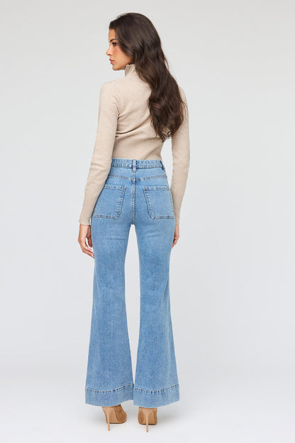 Mid Rise Flare Jean