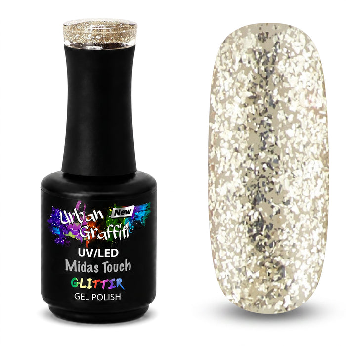 Midas Touch - UGGP-A0914 Urban Graffiti Gold Glitter Gel Polish 15ml