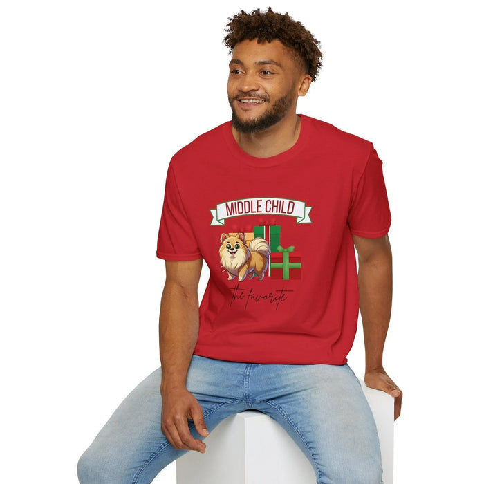 Middle Child, The Favorite 🎁🐶 Pomeranian - Unisex Tee! 🎁👑 - Whippie's