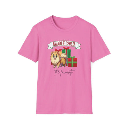 Middle Child, The Favorite 🎁🐶 Pomeranian - Unisex Tee! 🎁👑 - Whippie's