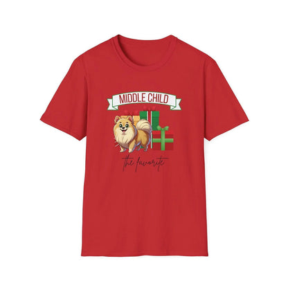 Middle Child, The Favorite 🎁🐶 Pomeranian - Unisex Tee! 🎁👑 - Whippie's
