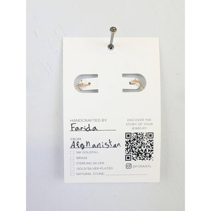 Midnight Black Charm Mini-Hoop Earrings