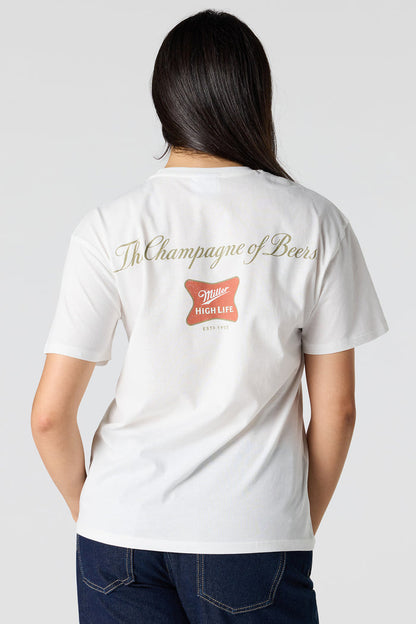 Miller High Life Graphic Boyfriend T-Shirt