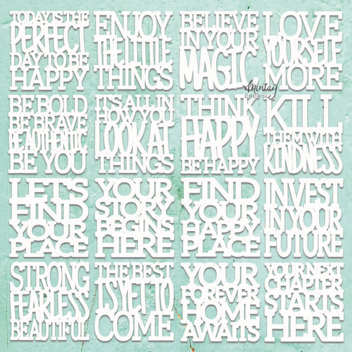 Mintay - Chippies - Decor - Motivational Words. Available at Embellish Away in Bowmanville Ontario Canada.