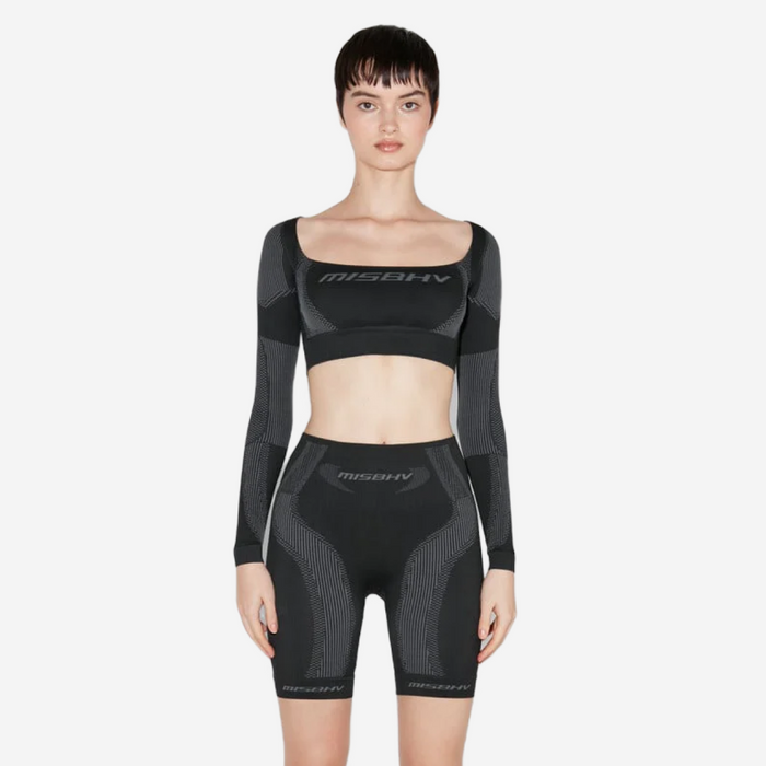 MISBHV SPORT CROPPED SQUARE SHAPED LONGSLEEVE MUTED BLACK