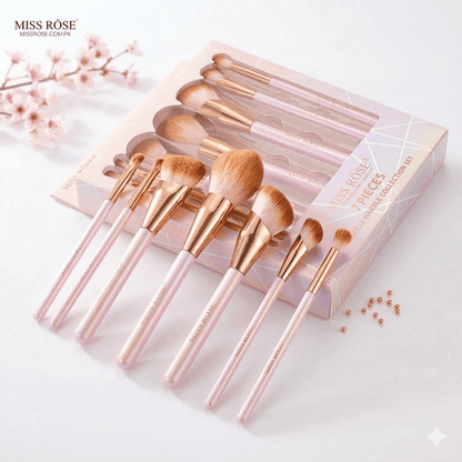 Miss Rose 7-Piece Marble Makeup Brush Collection Set - Miss Rose Com k