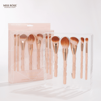 Miss Rose 7-Piece Marble Makeup Brush Collection Set - Miss Rose Com Pk