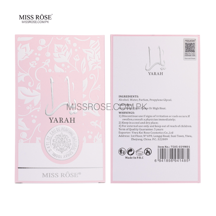 Miss Rose Yara Perfume - Miss Rose Com Pk
