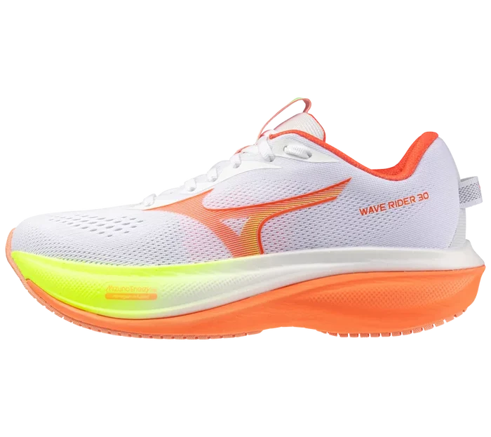 Mizuno Wave Rider 30 Women's - White/Flamingo Coral