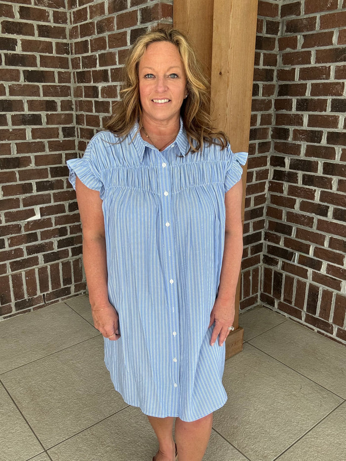 Molly Bracken Smocked Shirt Dress