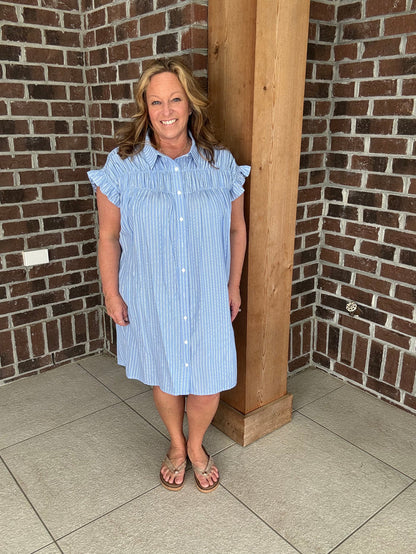Molly Bracken Smocked Shirt Dress