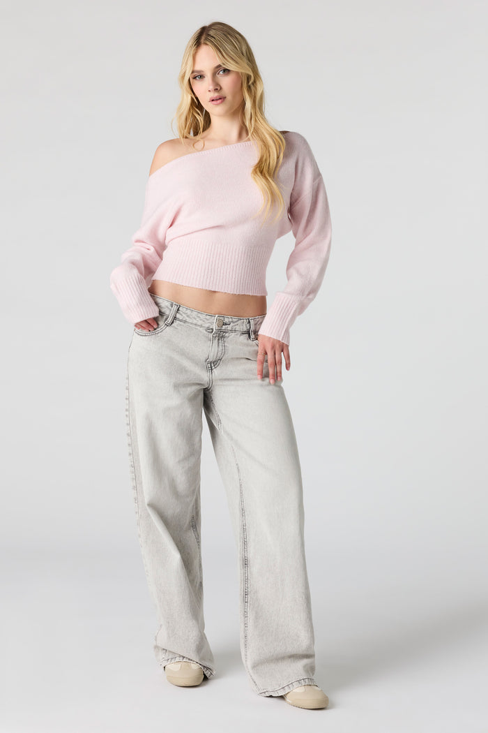 Mossy Knit Boatneck Sweater